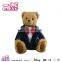 New plush stuffed sitting teddy bear wear formal dress soft plush toy for kids Umay-N036