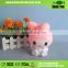 Lovely pink rabbit plastic coin bank