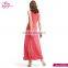 Pink Sleeveless Clothing Plus Size Printed Evening Dresses For Women