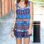 Wholesale fashion women printed 100% rayon jumpsuits 2016