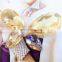 K9 Amber Crystal Chandelier Parts Almond Pendant For Modern Lamp