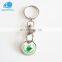 Wholesale high quality metal trolley token cheap custom token coins with chains hooks