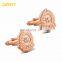 Custom Sliver Plated Metal Dead Skull Enamel Cufflink for Men