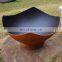 Wood Burnings Geometric Corten Steel Fire Pits