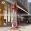 7LSJLII Shandong SevenLift hydraulic manual aluminium ladder machine lift table on wheels