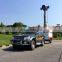 telescopic mast trailer in telecommunication tower for army police fire fighting