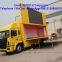 7.6 m outdoor hydraulic stage led advertising truck