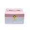 High-end two-layer bowknot jewelry with cargo box Korean version of  ring earrings jewelry storage box wholesale in stock