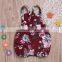 Wholesale Baby onesie summer flower sleeveless strap onesie crawl suit