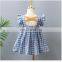 summer backless plaid baby girl dresses kids dress for girl children's clothes wholesale