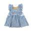 summer backless plaid baby girl dresses kids dress for girl children's clothes wholesale