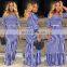 Hot Summer Women Girls Lady Casual Elegant Long Sleeve Striped Dress