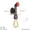 Wholesale Vintage Water Pipe Wall Lamp E27 Indoor Loft Wall Light