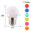 B22 plastic base of LED G45 color light bulb 1W E27 / B22 , PC cover , IP45 , CE & ROHS
