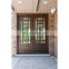 White carving solid wood front entrance door