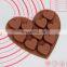 Lovely DIY 10 different size hole heart shape non-stick silicone cake molds chocolate mould with words