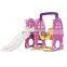 kids lovely indoor plastic swing and slide play set