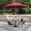 modern luxury outdoor sets patio rattan furniture folding dining table set rattan table and chairs set with umbrella