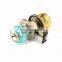 Made in China colorful cristal entry cylindrical door knob lock with 3 brass computerized keys