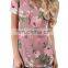 Custom Design summer tops casual floral print women t-shirts