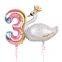 32 Inch Whooper White Swan Aluminum Foil Balloons Baby Shower Swan Theme Birthday Theme Party Scene Decoration Number Balloons
