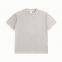 Plain white basic unisex Tees enzyme washed 320GSM heavy weight round neck single jersey T-shirts customize printing embroidery