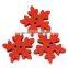 Orignal Wooden Snowflake Christmas Decor Red Color Wooden Snowflake