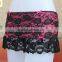 pink sexy lace lady skirt, black lace young girl skirt