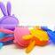 2015 Rabbit ears shaped silicone money pouch/ latest designs silicon rubber change purse