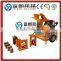FL1-20 electric motor interlocking bricks making machine with car tire and tractor