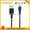 New products flat noodle Fabric 5 PIN Charge micro Cable Nylon Braided USB Cable for OPPO, backgammon, huawei, cool, lenovo,etc