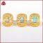 Fashion hollow bird's nest shape gold plated bezel rectangle natural turquoise ring