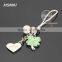 Custom Movie Theme Acrylic Four Leaf Clover Pendant Jade Bead Metal Heart Shaped Film Souvenir Mobile Phone Strap