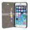 for ipod touch 6 case , 4.0 inch wallet flip cover pu leather case for ipod touch 6 case