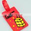 new Hot promotion 2d 3d flexbile soft pvc bus shape travel pvc silicone luggage tags, plastic luggage tags
