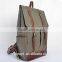 Vintage Canvas Rucksack Backpack Leather For College