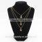 Gold Tone Three Layer Star Necklace for Women
