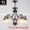 2016 hot sale new design iron light with flower lampshade led light for dining room for home