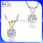 Custom Princess Cut 925 Sterling Silver CZ Created Diamond Solitaire Pendant Necklace Pendant