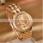 2015 Luxury Geneva Fashion Men Diamond Stainless Steel Strap Business and Casual Wristwatch Quartz Gold Silver Rose gold Watch