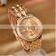 2015 Luxury Geneva Fashion Men Diamond Stainless Steel Strap Business and Casual Wristwatch Quartz Gold Silver Rose Gold Watch