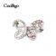 Fashion Jewelry Rhinestone Charming Butterfly Brooch Lady Girls Dresses Hijab Scarf Party Gift Apparel Promotion Accessories