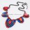 China Jewelry Best Selling Bright And Exquisite Resin Bead And Crystal Alloy Teardrop Statement Chain Necklace