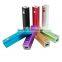 2200mAh Universal Portable Lipstick mobile rohs Power Bank 2600mAh USB External Battery Charger for mobile phone