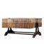 INDIA ANTIQUE RECLAIMED RUSTIC WOOD COFFEE TABLE , INDUSTRIAL COFFEE TABLE IN RUSTIC WOOD
