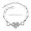 2016 Jewelry Mom Sister Daughter Bracelet DAUGHTER Heart Shape Beads Crystal Rhinestone For Women Gifts