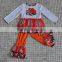 wholesale baby girl double ruffled outfits owl halloween clothes