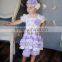 hot sale summer fashion blue toddler girl chevron pant boutique clothing sets