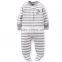 Polar Fleece Baby Wearing Baby Boys Casual Stripe Coverall Romper For Wholesale