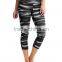Women's polyester spandex fashion sublimation yoga capri